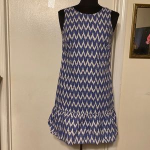 J-Crew dress size XS color blue white